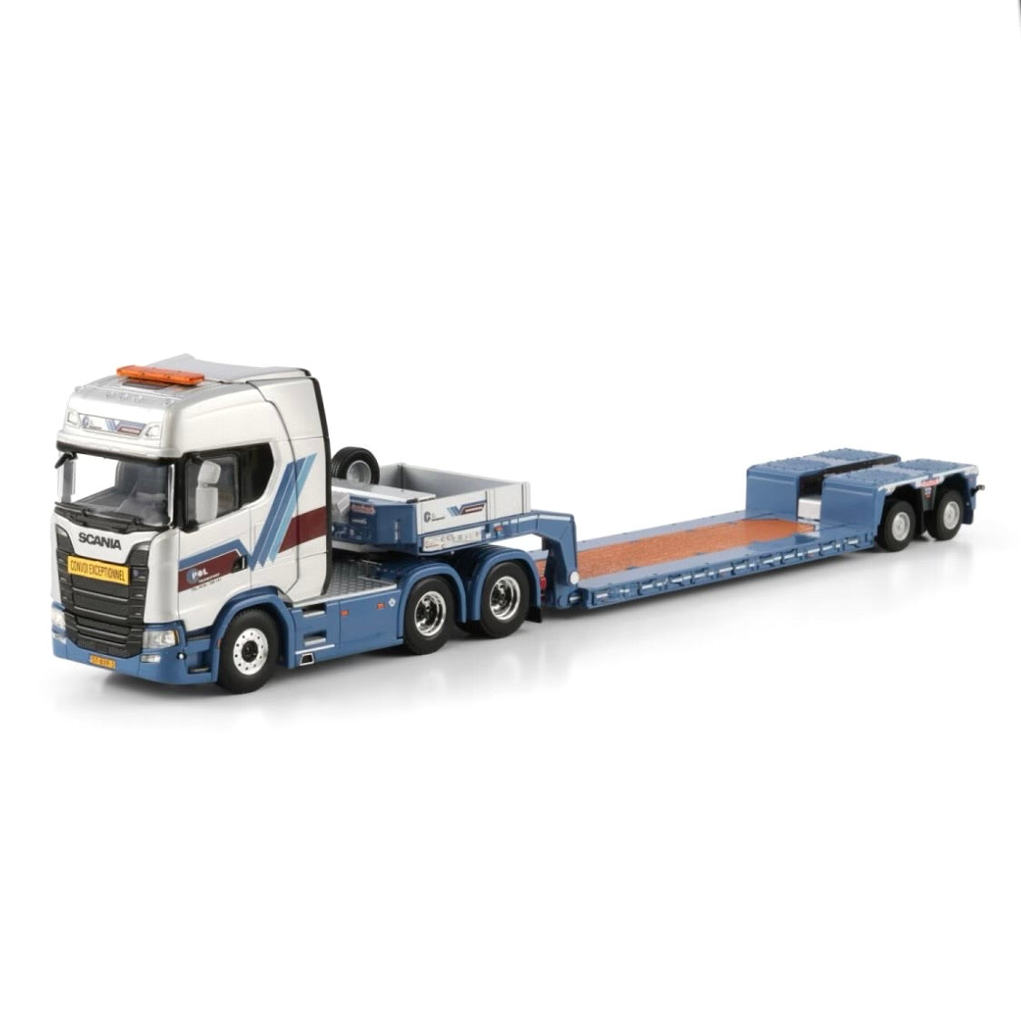 WSI Pol Transport Scania S Highline CS20H 6x4 with Nooteboom EURO PX Low Loader
