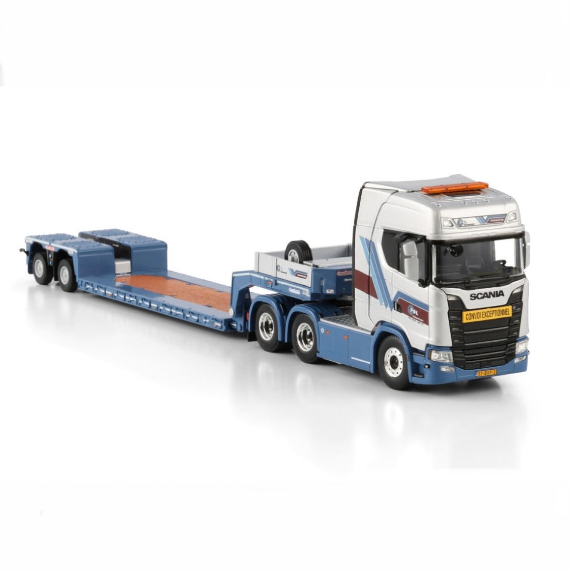 WSI Pol Transport Scania S Highline CS20H 6x4 with Nooteboom EURO PX Low Loader