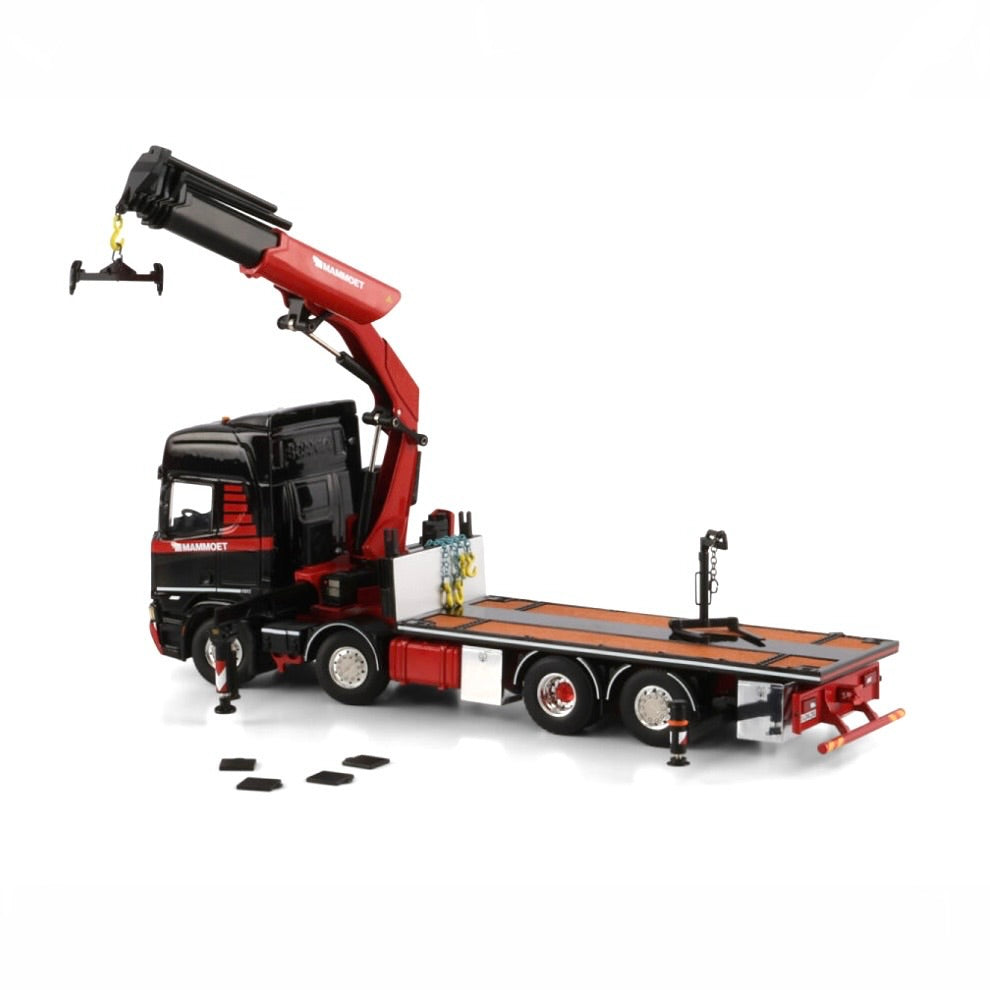 WSI Mammoet Scania 8x2 + Load Crane & Mid Axle Flatbed Trailer (Pre Order)