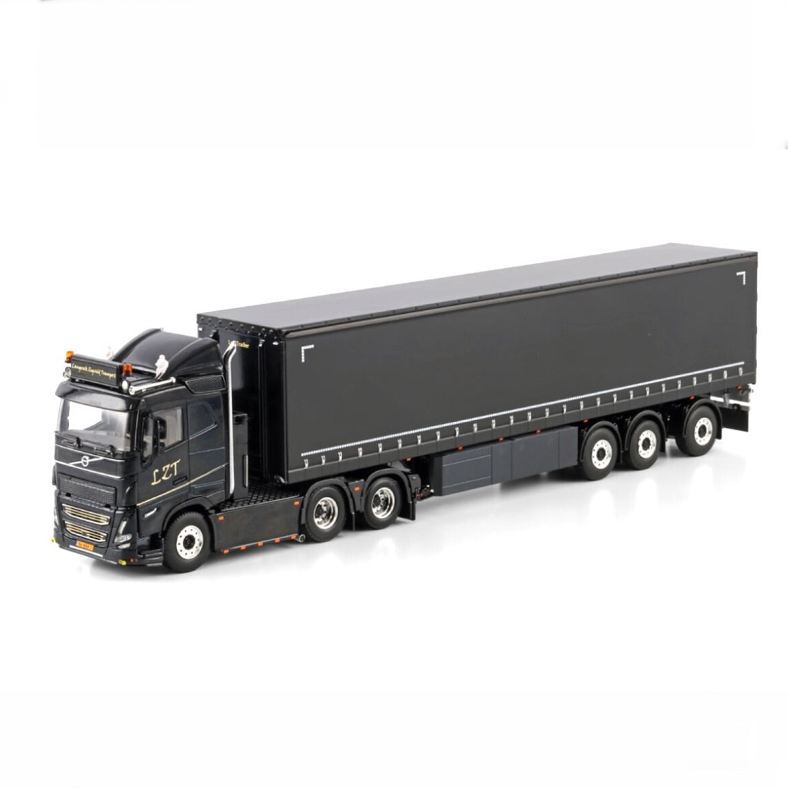 WSI Langerak Zegveld Volvo FH5 Sleeper 6x2 Tag with Curtainside Trailer