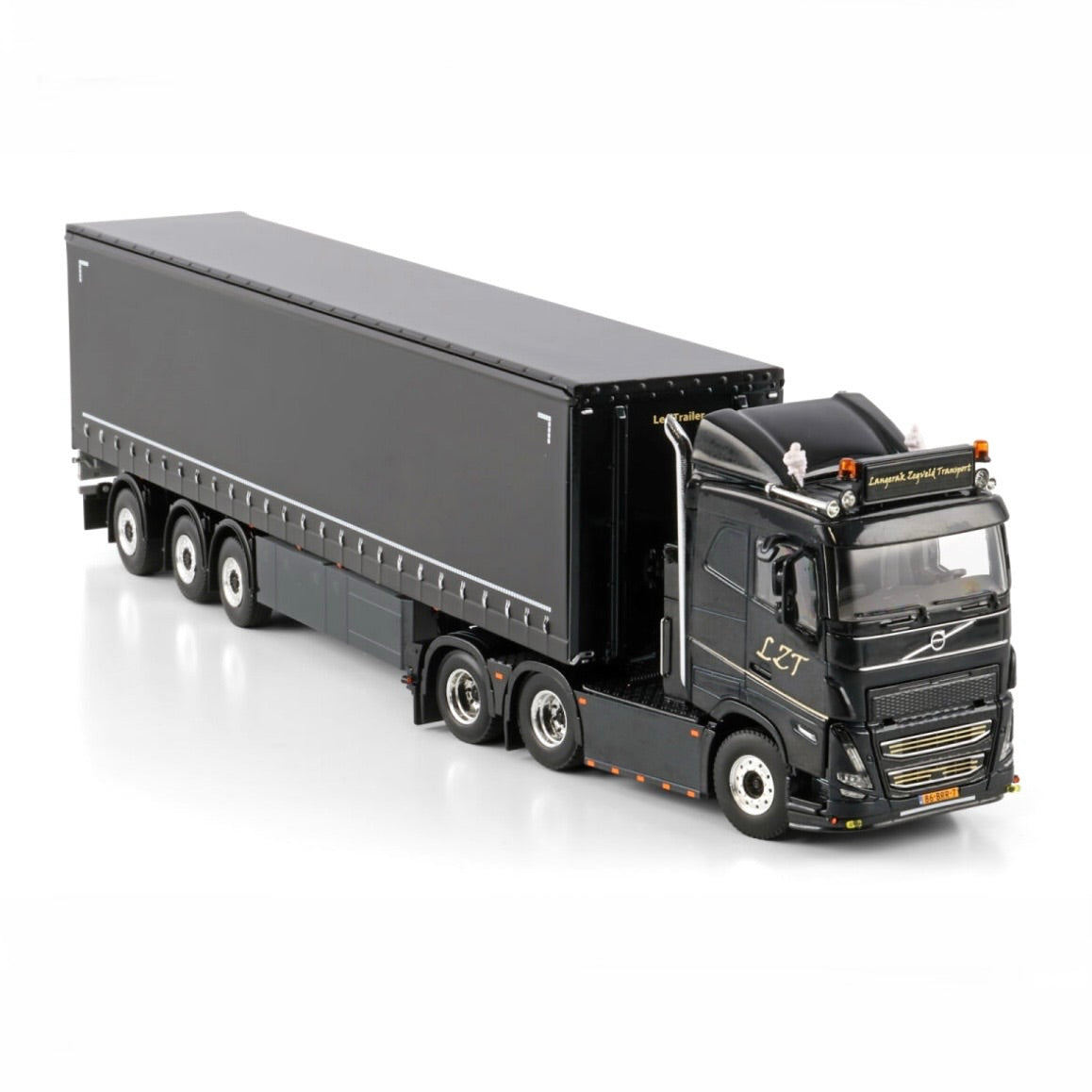 WSI Langerak Zegveld Volvo FH5 Sleeper 6x2 Tag with Curtainside Trailer