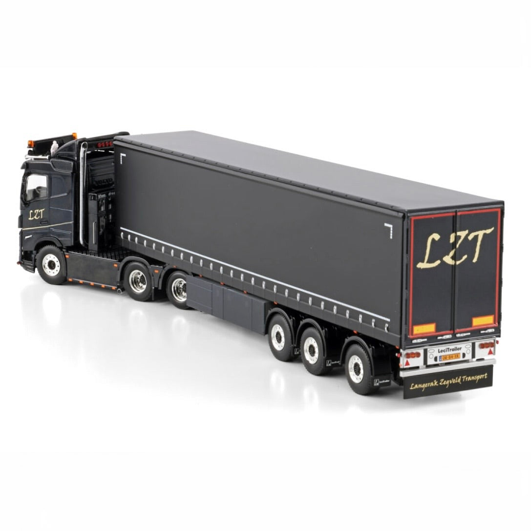 WSI Langerak Zegveld Volvo FH5 Sleeper 6x2 Tag with Curtainside Trailer