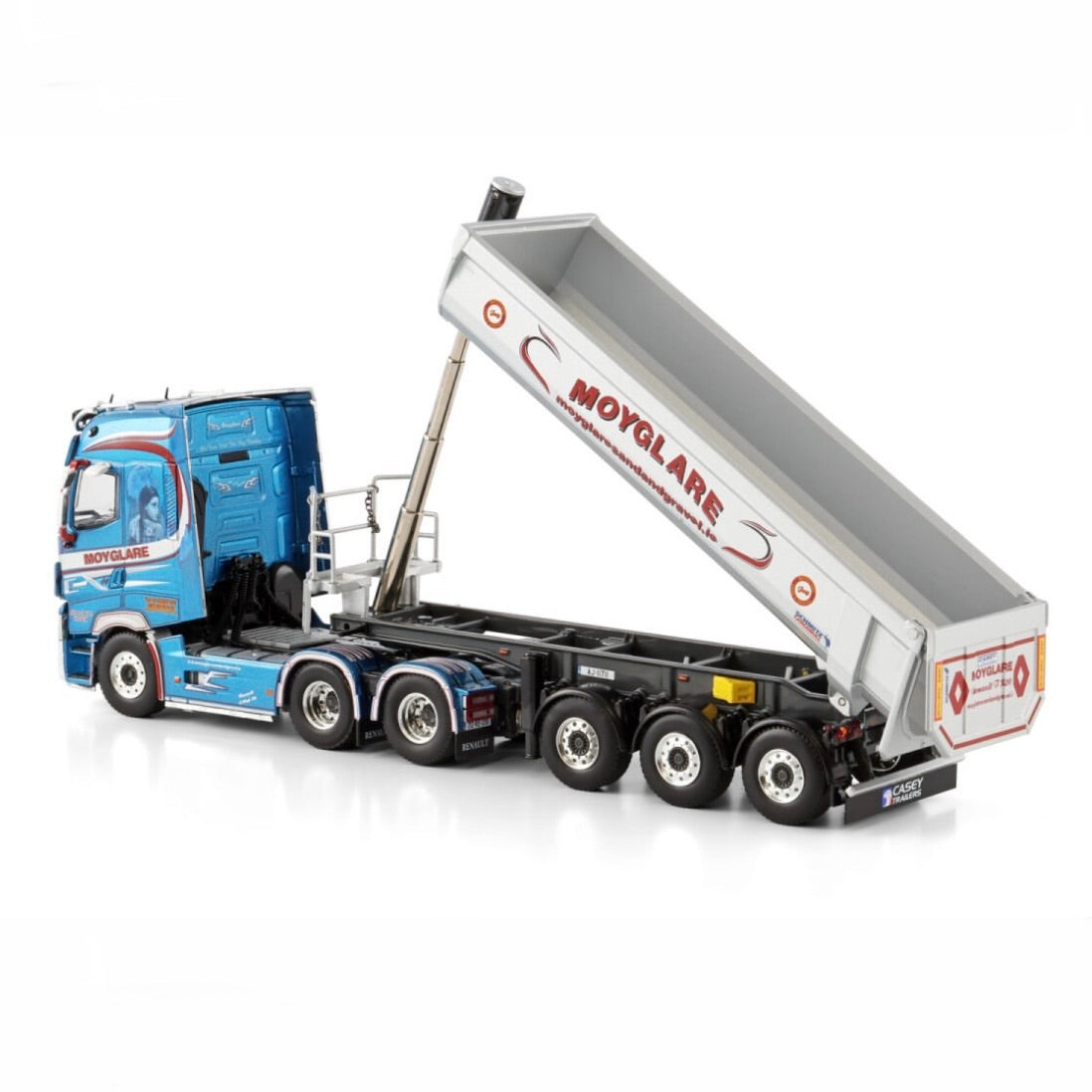 WSI Moyglare Renault Trucks T High 6x2 Tag with Half Pipe Tipper Trailer