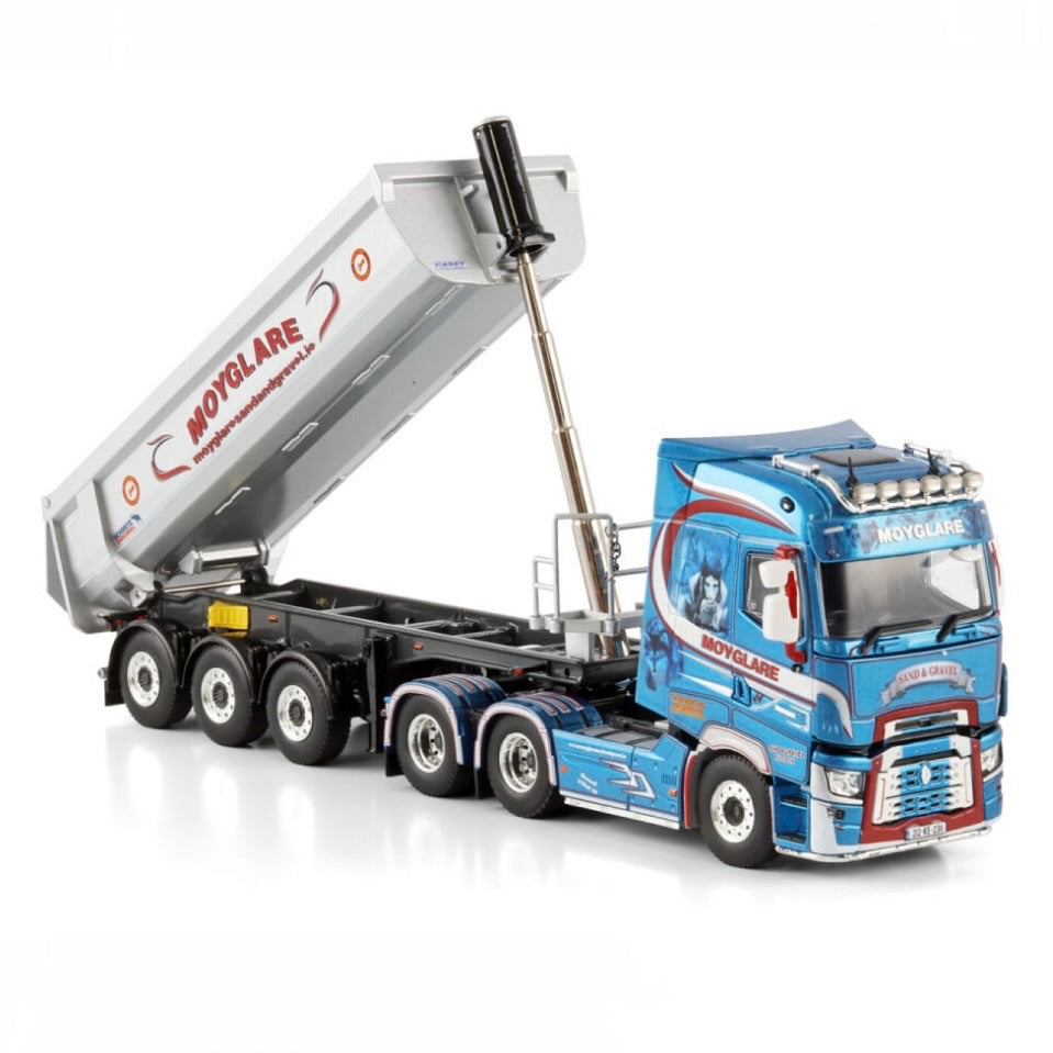 WSI Moyglare Renault Trucks T High 6x2 Tag with Half Pipe Tipper Trailer