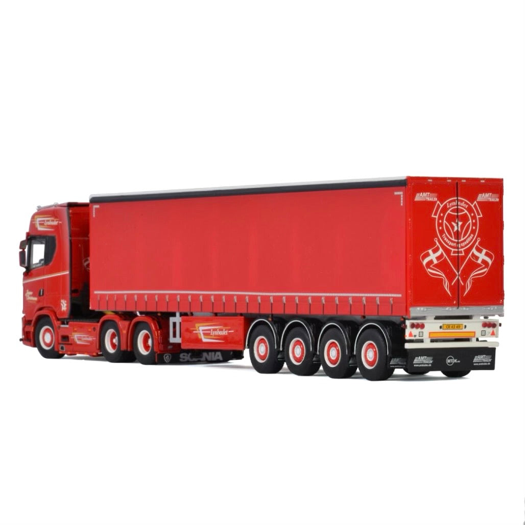 WSI Jesper Christensen Scania S Highline CS20H 6x2 TAG with 4 Axle Curtainside Trailer