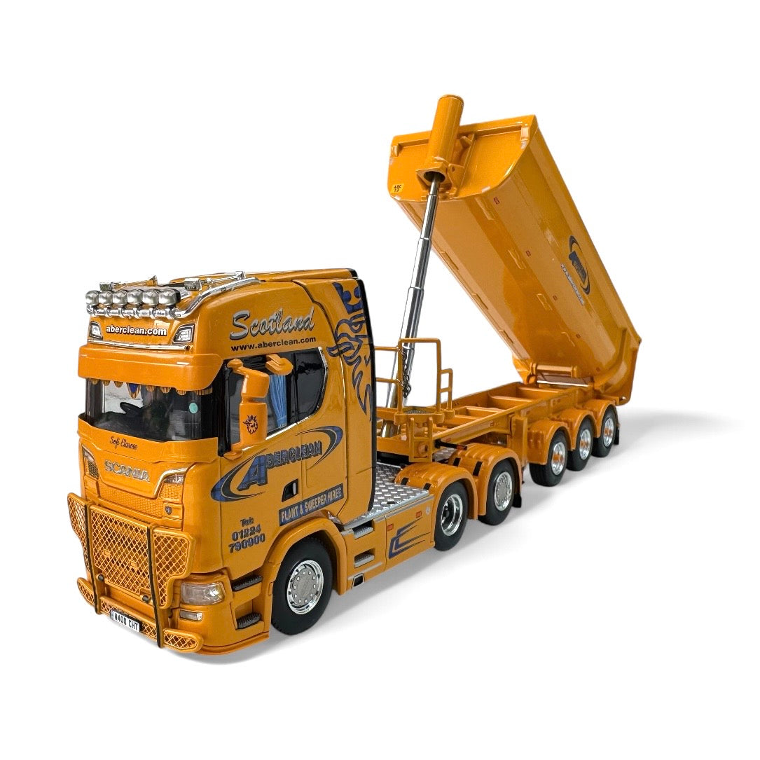 WSI Aberclean Scania S730 Highline with 3 Axle Tipper Trailer