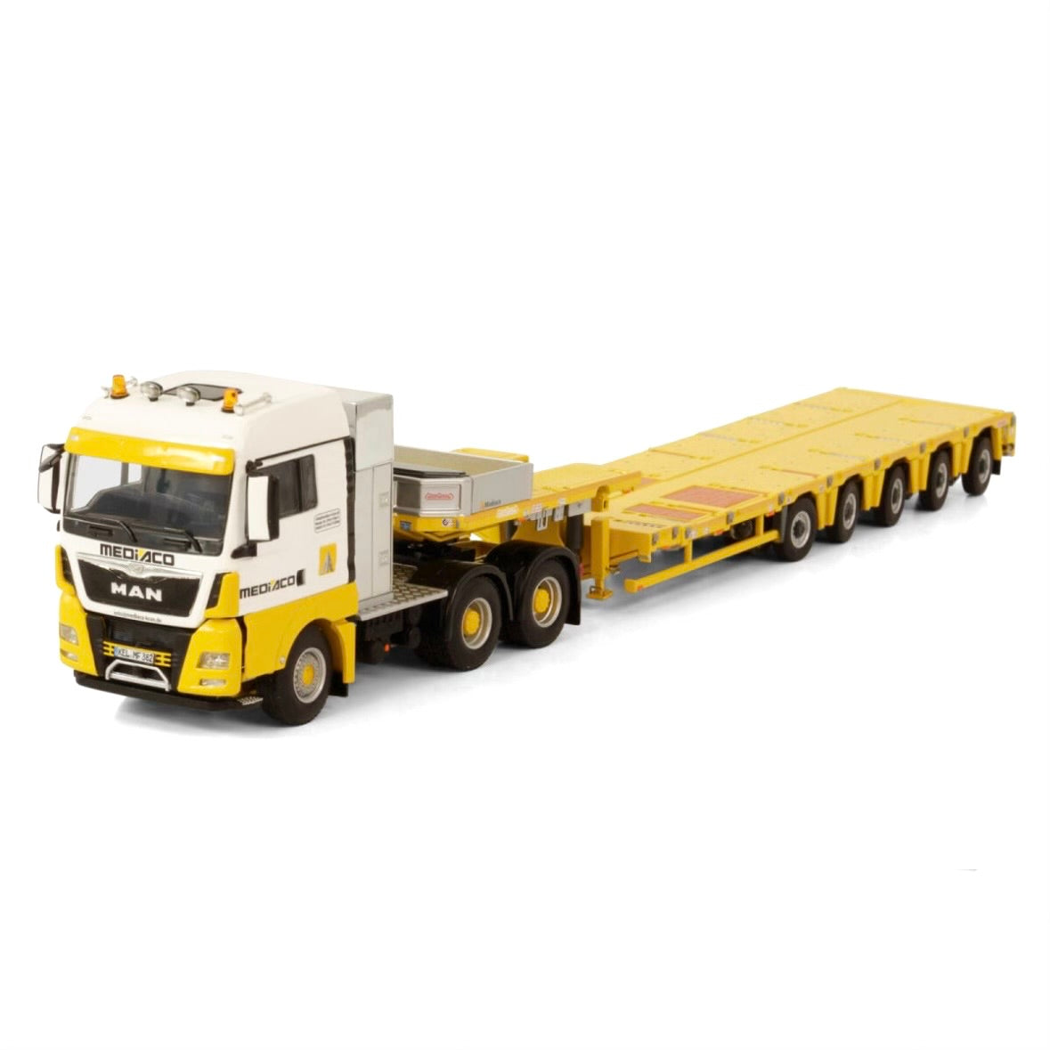 WSI Mediaco MAN TGX XLX 6x4 with Nooteboom 5 Axle PX Low Loader